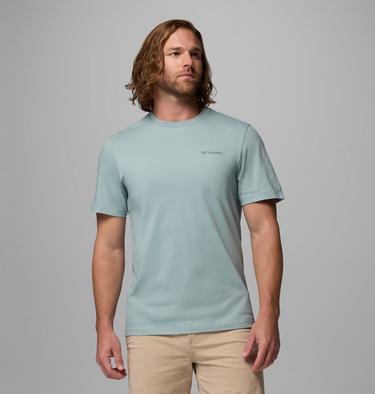 Men's CSC Logo Organic Cotton T-Shirt, Color: Crushed Blue, Boxy Brand, image 3