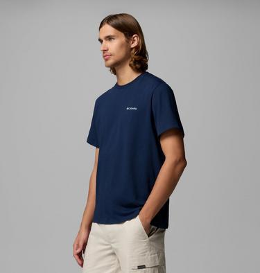 Men's CSC Logo Organic Cotton T-Shirt, Color: Collegiate Navy, Linework C Badge, image 4