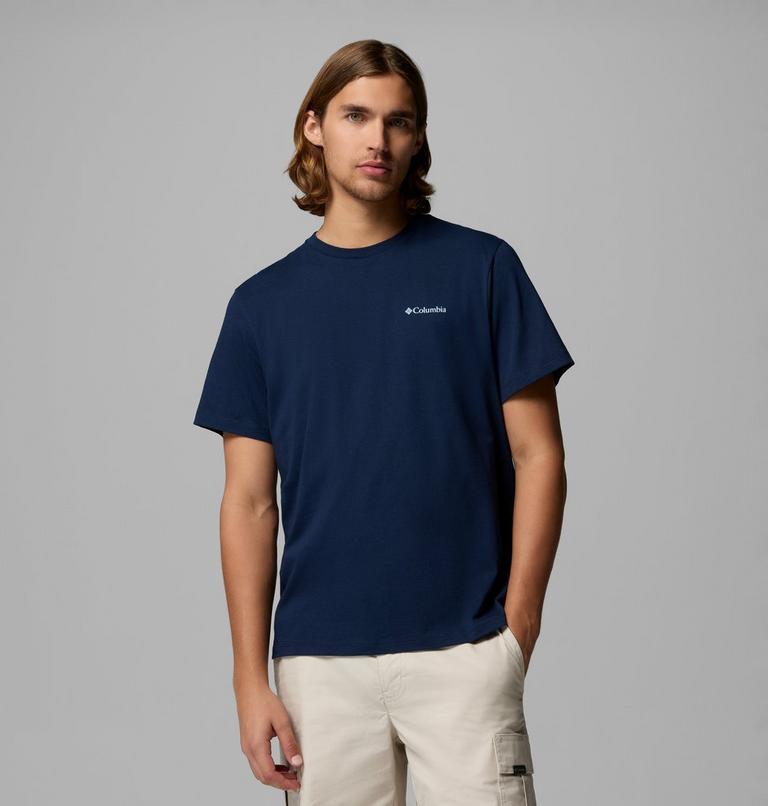 Men's CSC Logo Organic Cotton T-Shirt, Color: Collegiate Navy, Linework C Badge, image 3