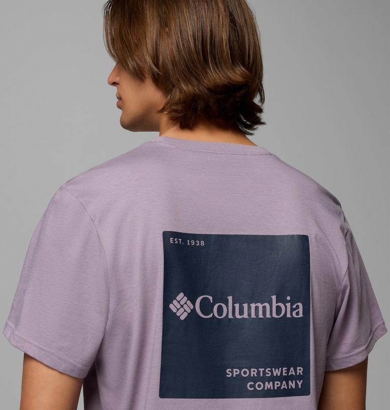Men's CSC Logo Organic Cotton T-Shirt, Color: Shale Purple, Boxy Brand , image 6
