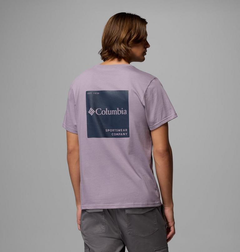 Men's CSC Logo Organic Cotton T-Shirt, Color: Shale Purple, Boxy Brand , image 1