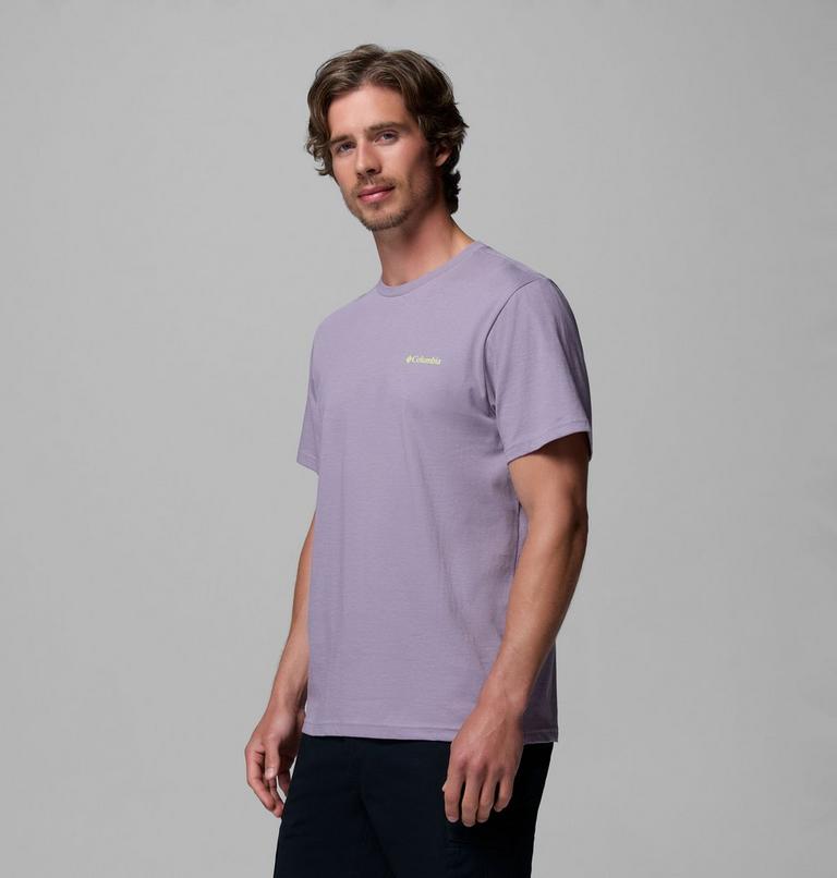 Men's CSC Logo Organic Cotton T-Shirt, Color: Shale Purple, Linework C Badge, image 4