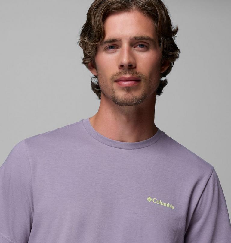 Men's CSC Logo Organic Cotton T-Shirt, Color: Shale Purple, Linework C Badge, image 5