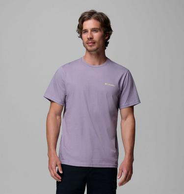 T-shirt en Coton Biologique avec Logo CSC Homme, Color: Shale Purple, Linework C Badge, image 51