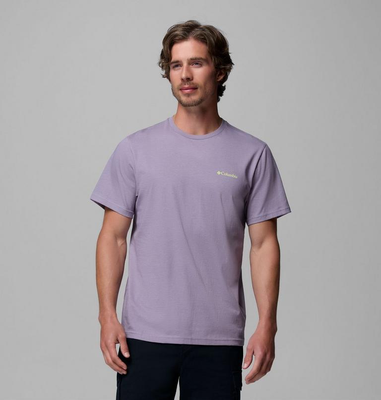 Men's CSC Logo Organic Cotton T-Shirt, Color: Shale Purple, Linework C Badge, image 3
