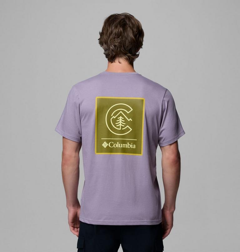 Men's CSC Logo Organic Cotton T-Shirt, Color: Shale Purple, Linework C Badge, image 1