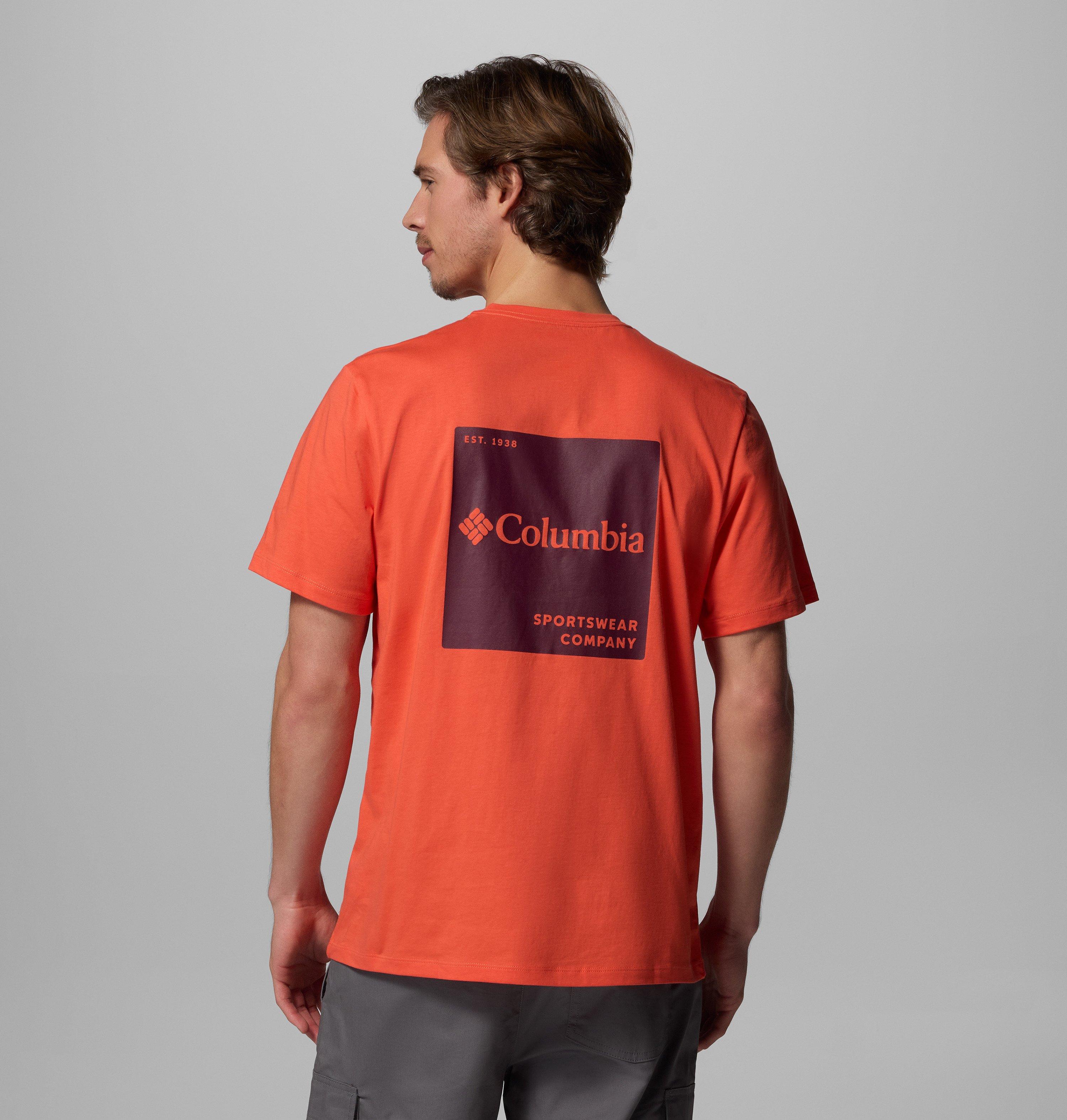 Columbia Sportswear Men's Orange Columbia - Csc™ Logo Organic Cotton T-Shirt - Zing, Boxy Brand Large