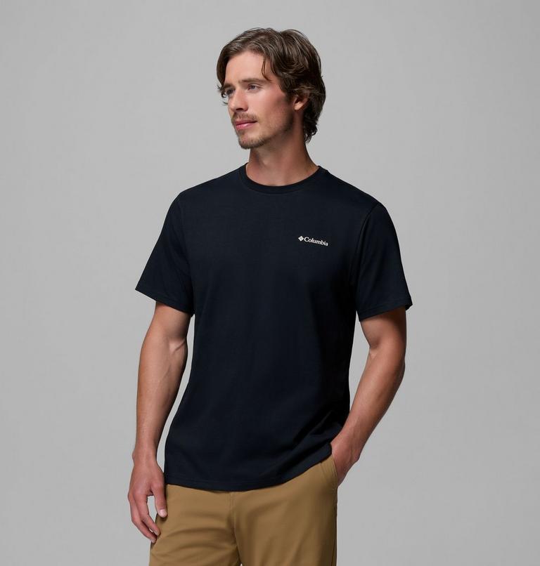 Men's CSC Outdoor Organic Cotton T-Shirt, Color: Black, Sunscape, image 4