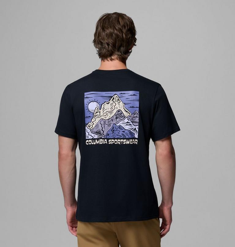 Men's CSC Outdoor Organic Cotton T-Shirt, Color: Black, Sunscape, image 1