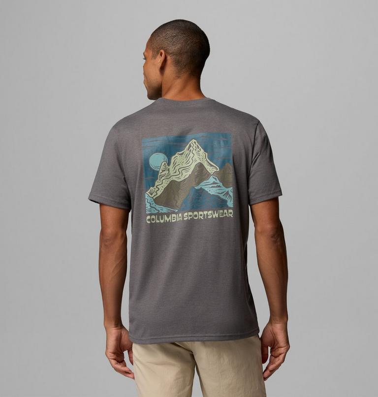 Men's CSC Outdoor Organic Cotton T-Shirt, Color: City Grey Heather, Sunscape, image 3