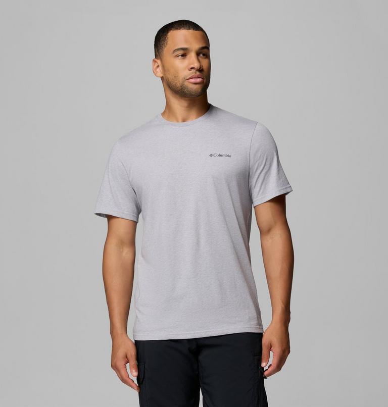 Men's CSC Outdoor Organic Cotton T-Shirt, Color: Columbia Grey Heather, Shining Sandscape, image 1