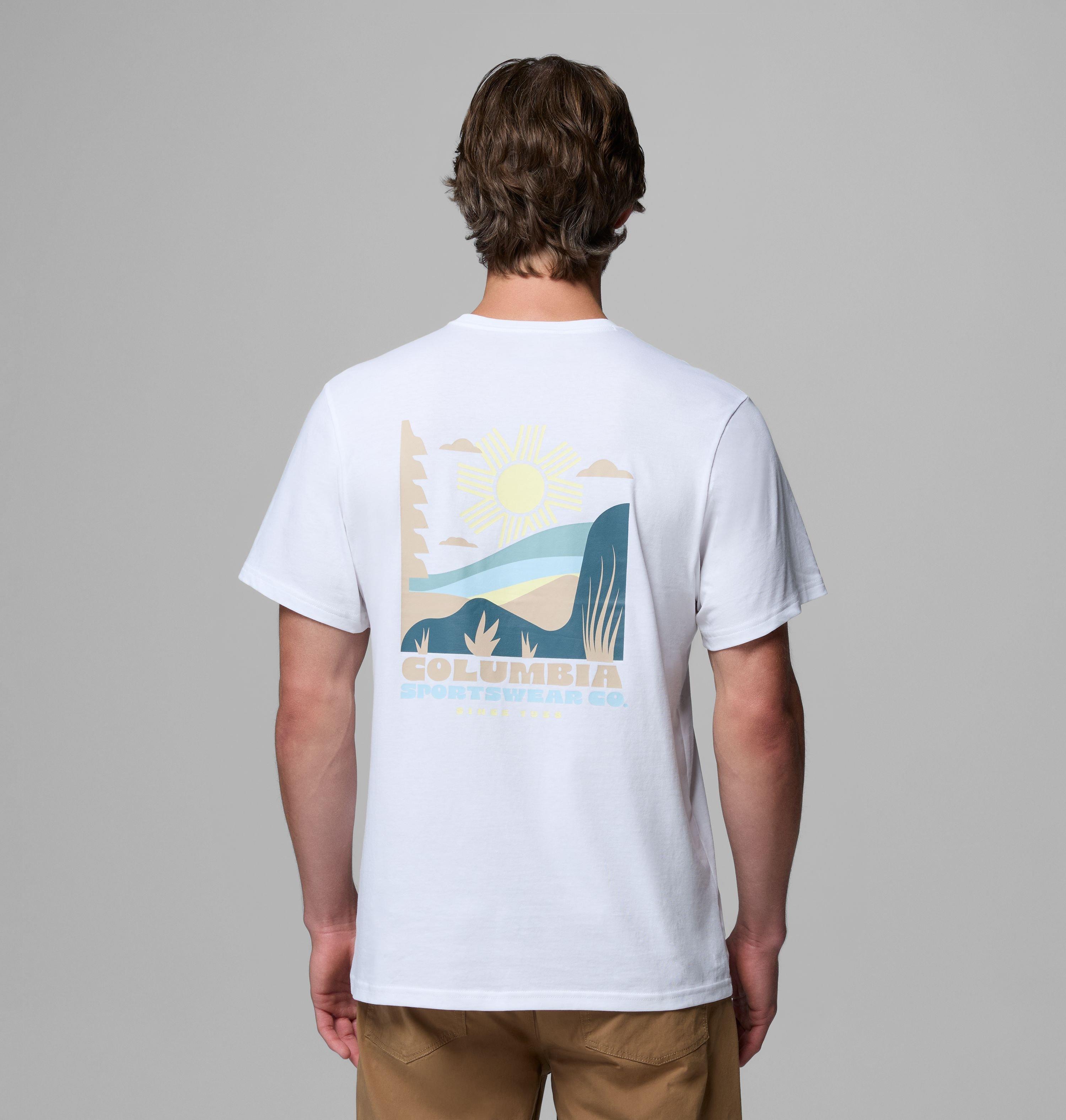 Columbia Sportswear Men's White Columbia - Csc™ Outdoor Organic Cotton T-Shirt - Shining Landscape Medium