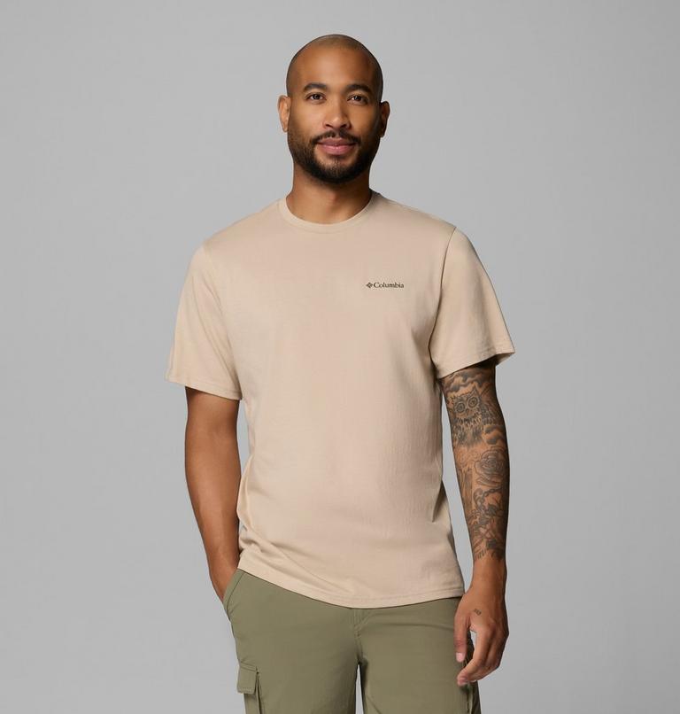 Camiseta de algod&oacute;n org&aacute;nico CSC Outdoor para hombre, Color: Ancient Fossil, Shining Sandscape, image 1