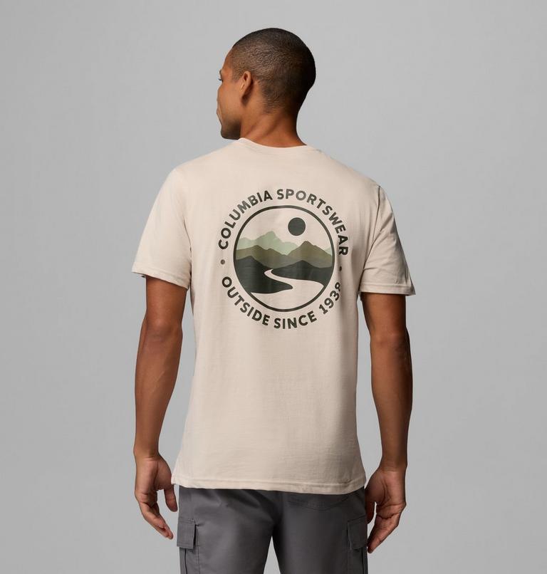 Men's CSC Outdoor Organic Cotton T-Shirt, Color: Dark Stone, Scoped View, image 3