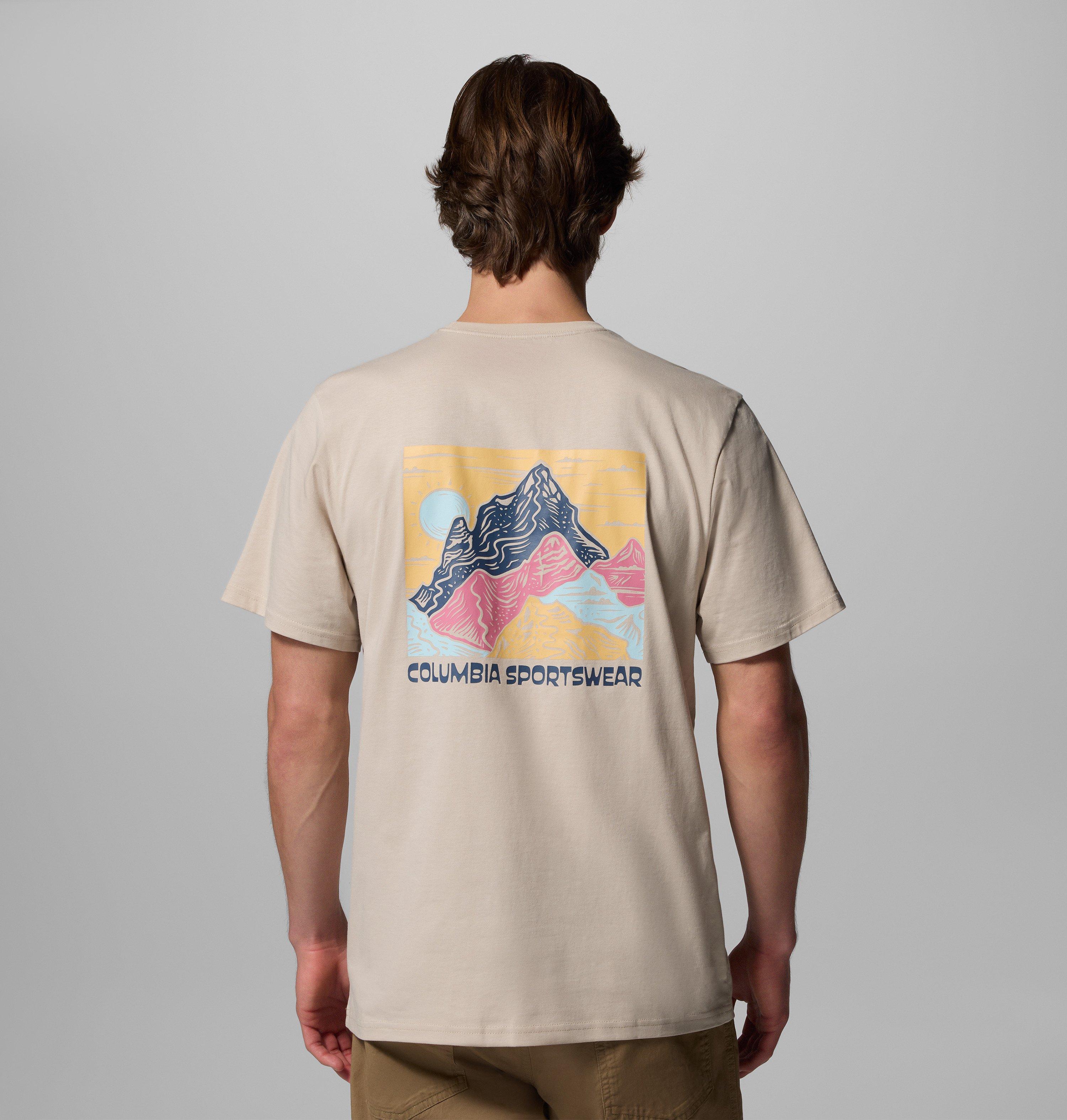 Columbia Sportswear Men's Brown Columbia - Csc™ Outdoor Organic Cotton T-Shirt - Dark Stone, Sunscape Extra Large