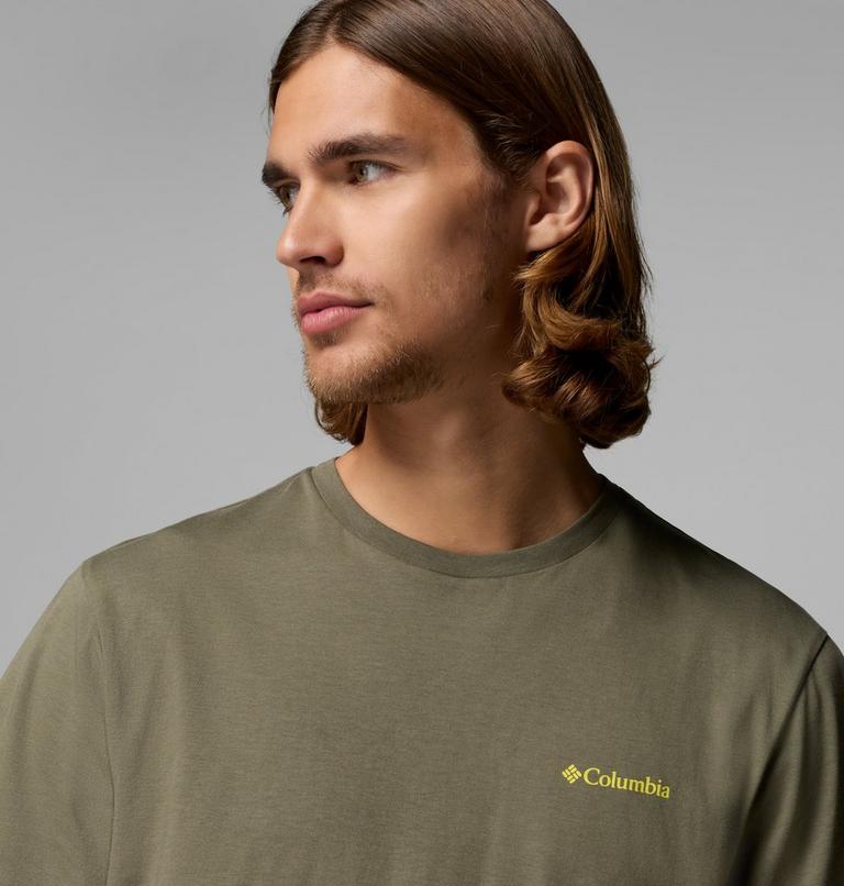 Men's CSC Outdoor Organic Cotton T-Shirt, Color: Stone Green, Shining Sandscape, image 5