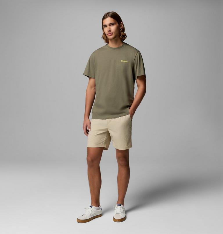 Men's CSC Outdoor Organic Cotton T-Shirt, Color: Stone Green, Shining Sandscape, image 2