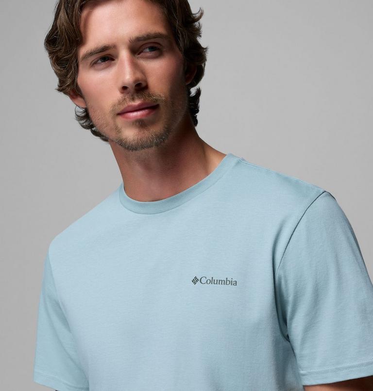 Men's CSC Outdoor Organic Cotton T-Shirt, Color: Crushed Blue, Shining Landscape, image 5