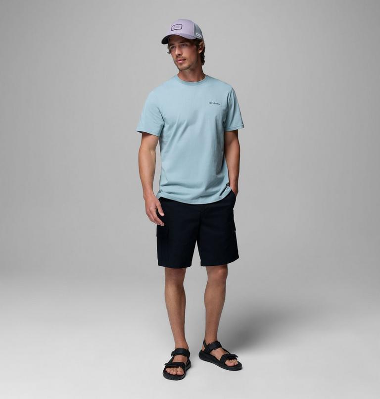 Men's CSC Outdoor Organic Cotton T-Shirt, Color: Crushed Blue, Shining Landscape, image 2