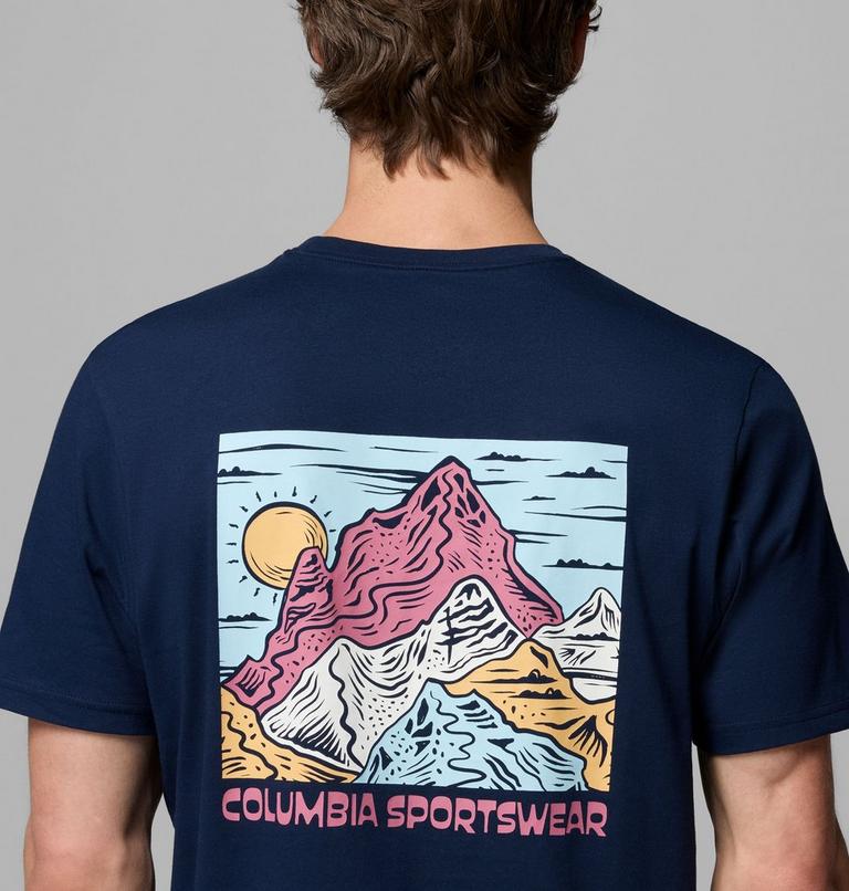 Men's CSC Outdoor Organic Cotton T-Shirt, Color: Collegiate Navy, Sunscape, image 6