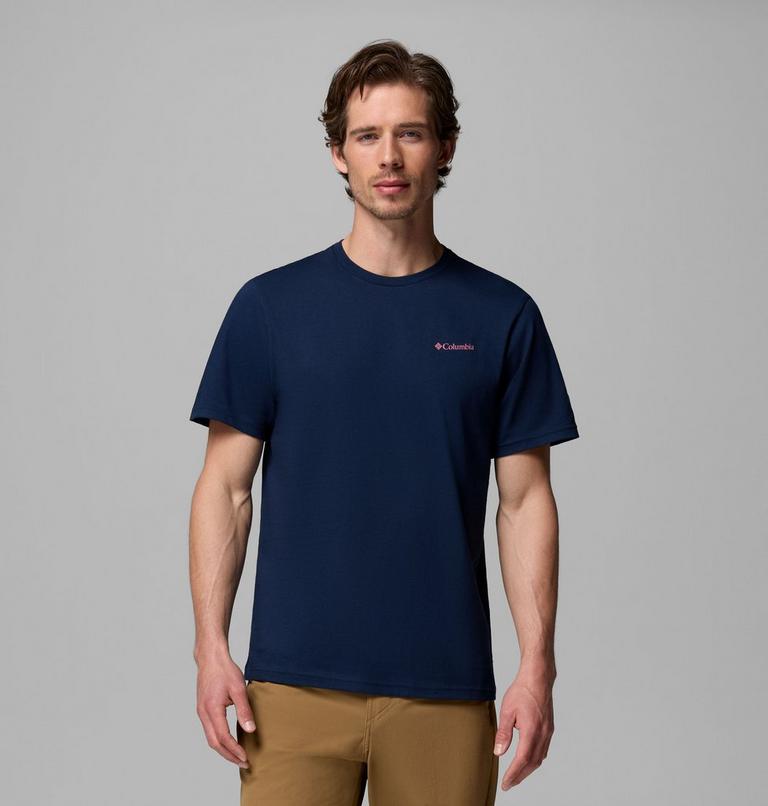 Men's CSC Outdoor Organic Cotton T-Shirt, Color: Collegiate Navy, Sunscape, image 3