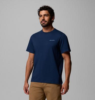 Men's CSC Outdoor Organic Cotton T-Shirt, Color: Collegiate Navy, Flower Power Badge, image 16