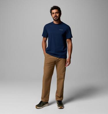 Men's CSC Outdoor Organic Cotton T-Shirt, Color: Collegiate Navy, Flower Power Badge, image 14
