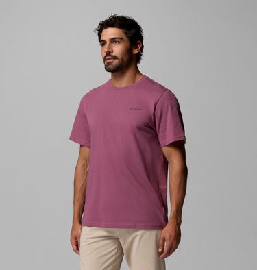 Men's CSC Outdoor Organic Cotton T-Shirt, Color: Antique Mauve, Wavy Branded Peaks, image 12
