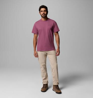 Men's CSC Outdoor Organic Cotton T-Shirt, Color: Antique Mauve, Wavy Branded Peaks, image 10