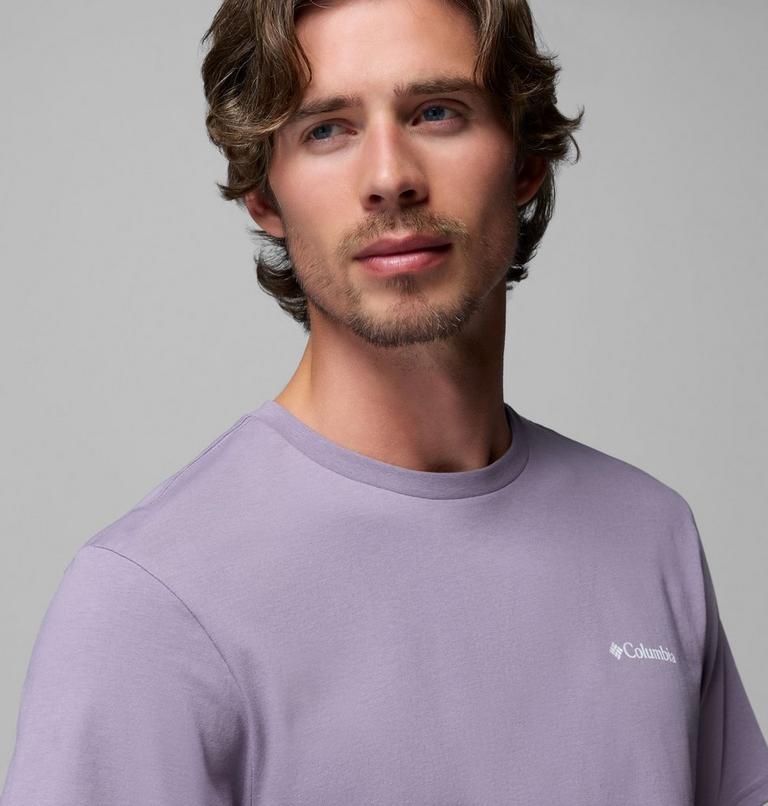 Men's CSC Outdoor Organic Cotton T-Shirt, Color: Shale Purple, Scoped View, image 5
