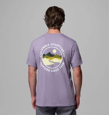 Men's CSC Outdoor Organic Cotton T-Shirt, Color: Shale Purple, Scoped View, image 21