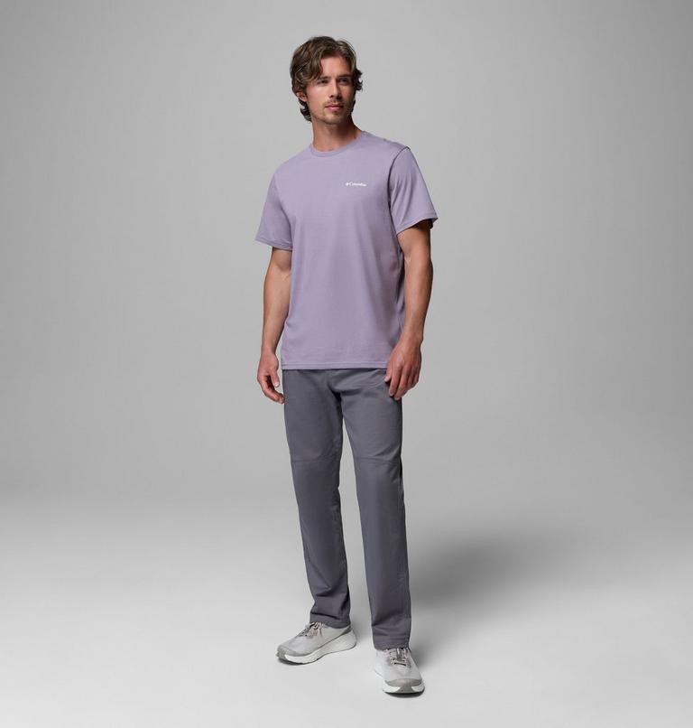 Men's CSC Outdoor Organic Cotton T-Shirt, Color: Shale Purple, Scoped View, image 2