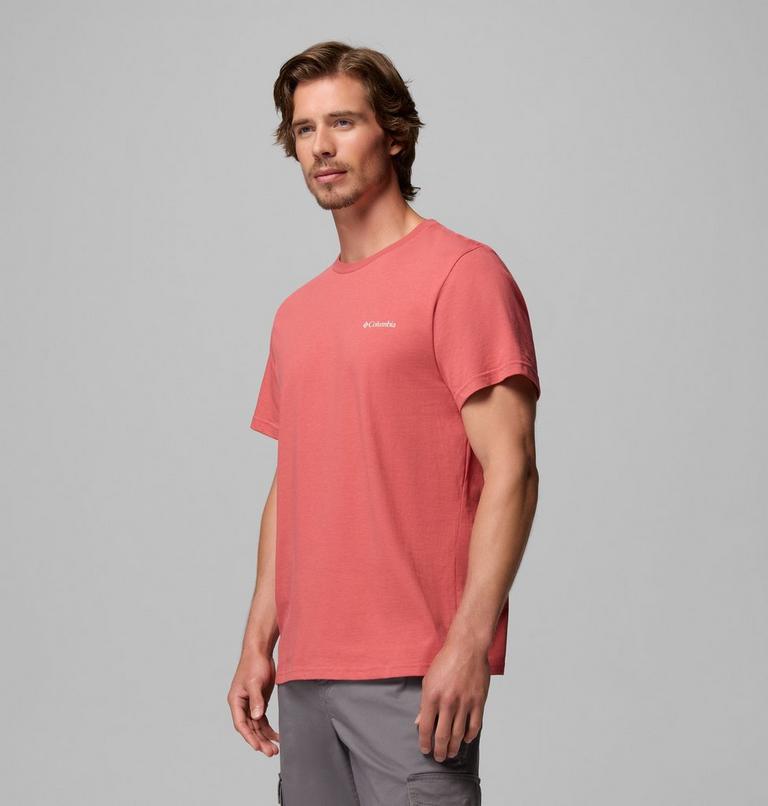 Men's CSC Outdoor Organic Cotton T-Shirt, Color: Washed Red, Shining Landscape, image 4