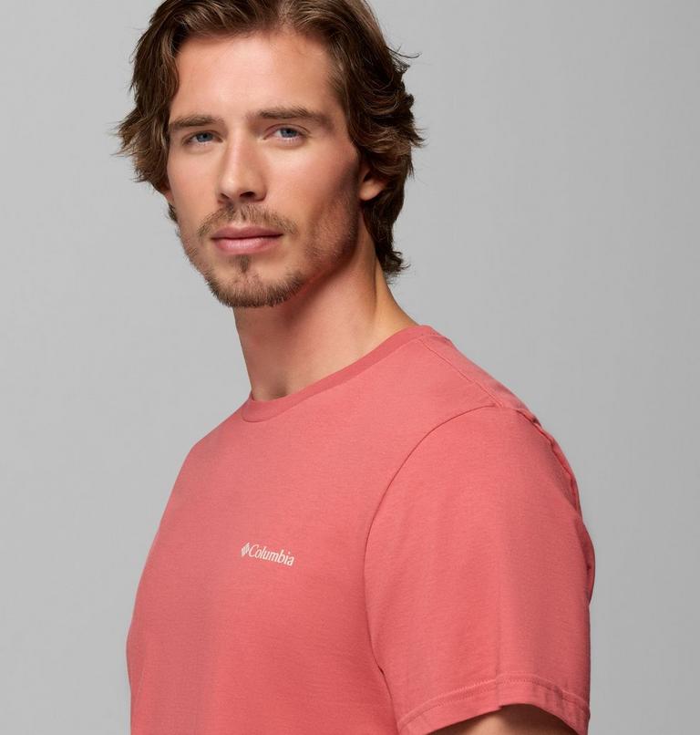 Men's CSC Outdoor Organic Cotton T-Shirt, Color: Washed Red, Shining Landscape, image 5