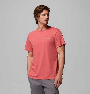 Men's CSC Outdoor Organic Cotton T-Shirt, Color: Washed Red, Shining Landscape, image 39