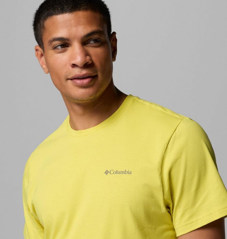 Men's CSC Outdoor Organic Cotton T-Shirt, Color: Acid Yellow, Sunscape, image 5