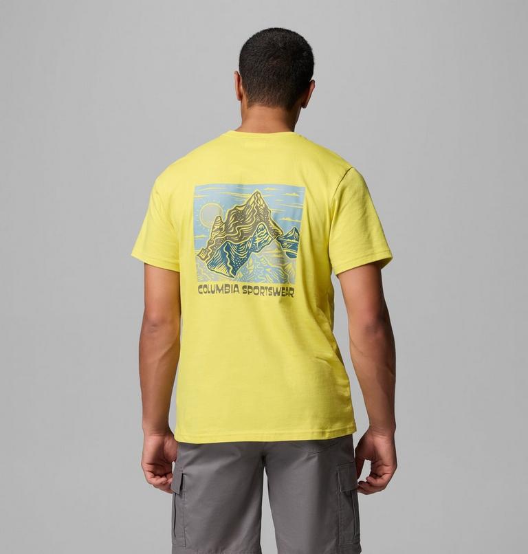 Men's CSC Outdoor Organic Cotton T-Shirt, Color: Acid Yellow, Sunscape, image 1