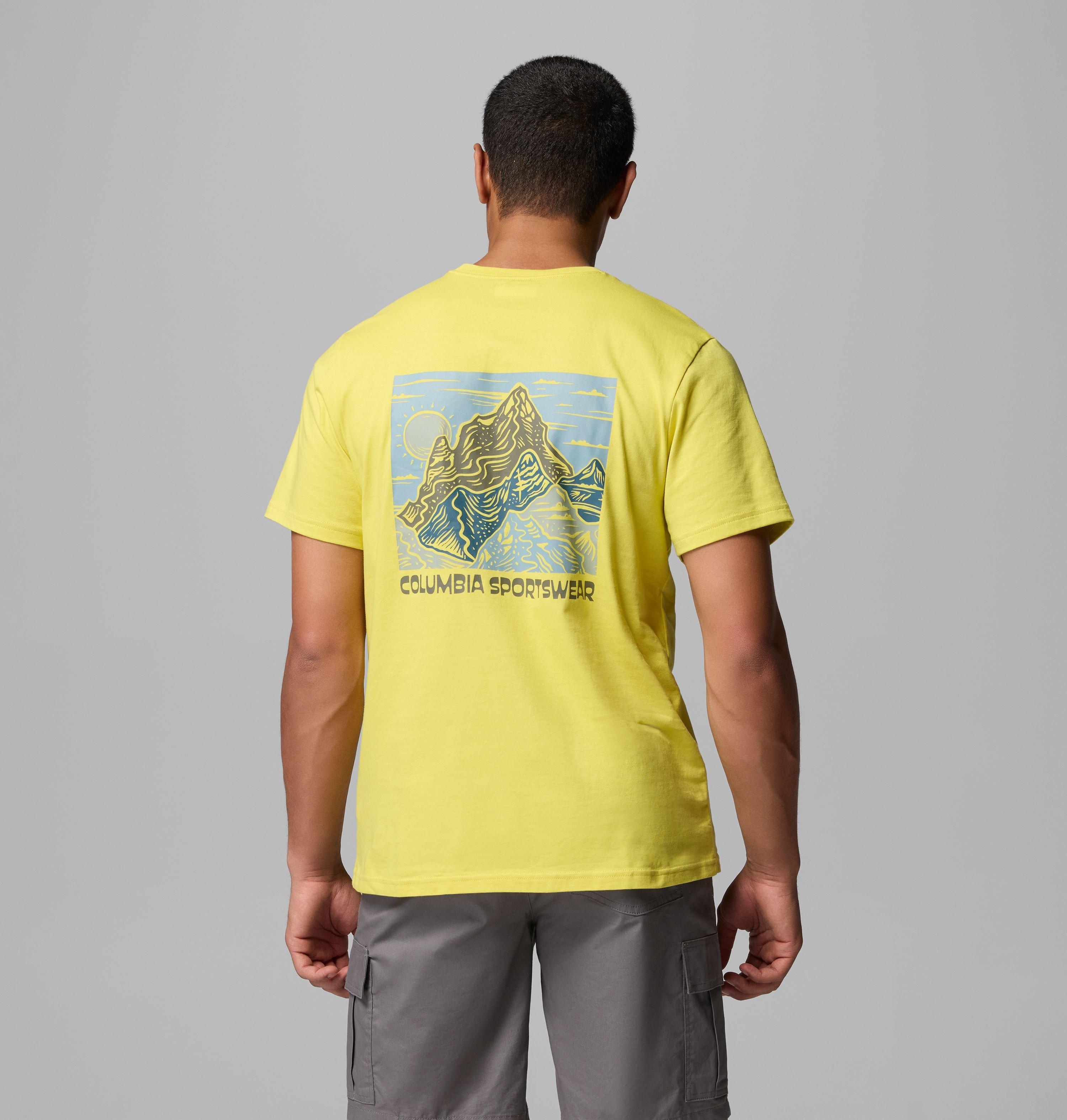 Columbia Sportswear Men's Yellow Columbia - Csc™ Outdoor Organic Cotton T-Shirt - Acid Sunscape Medium