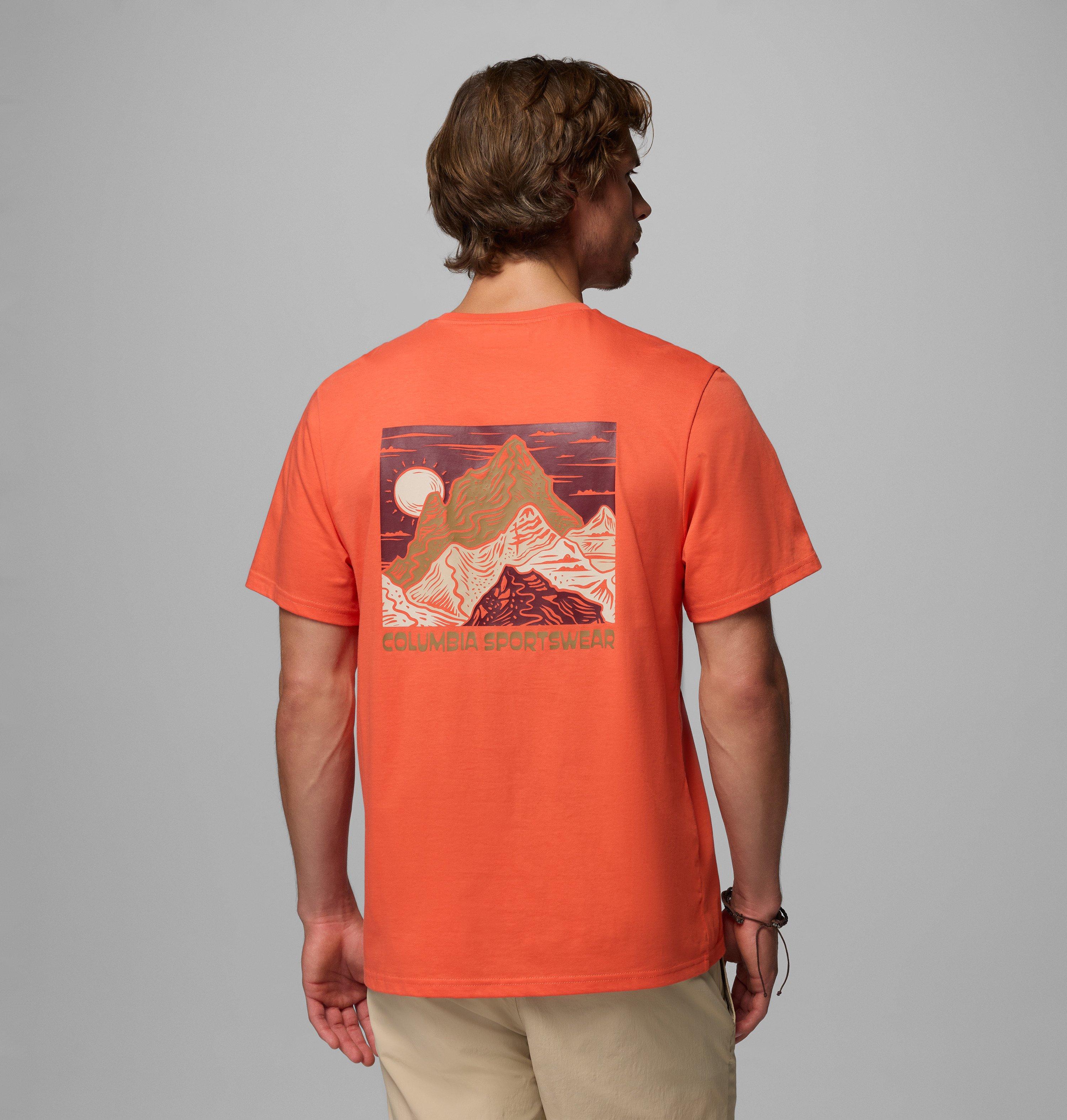 Columbia Sportswear Men's Orange Columbia - Csc™ Outdoor Organic Cotton T-Shirt - Zing, Sunscape Extra Small