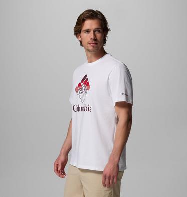 Men's Organic Cotton Graphic T-Shirt, Color: White, Heavenly Stacked Gem, image 4