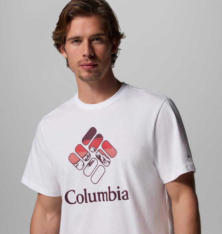 Men's Organic Cotton Graphic T-Shirt, Color: White, Heavenly Stacked Gem, image 5