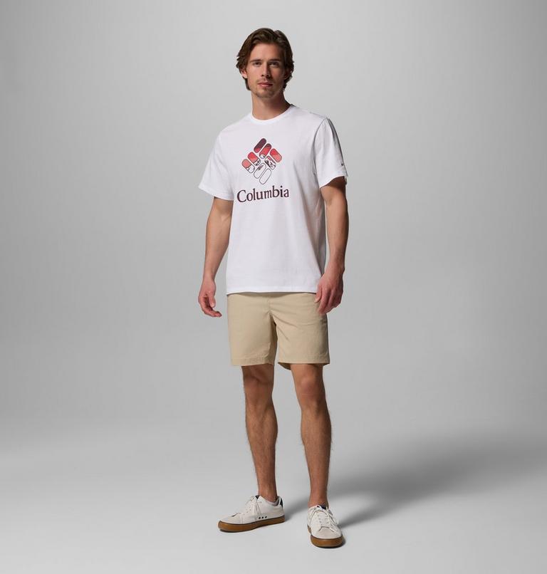 Men's Organic Cotton Graphic T-Shirt, Color: White, Heavenly Stacked Gem, image 2