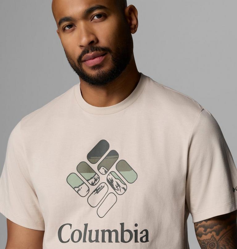 Men's Organic Cotton Graphic T-Shirt, Color: Dark Stone, Heavenly Stacked Gem, image 5