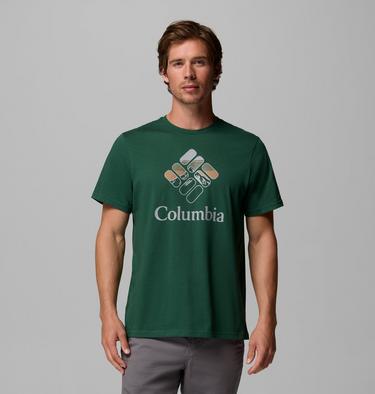 Men's Organic Cotton Graphic T-Shirt, Color: Rain Forest, Heavenly Stacked Gem, image 5