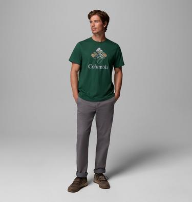 Men's Organic Cotton Graphic T-Shirt, Color: Rain Forest, Heavenly Stacked Gem, image 6