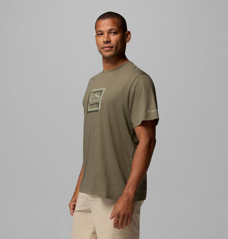 Men's Organic Cotton Graphic T-Shirt, Color: Stone Green, Illuminated Brand, image 4