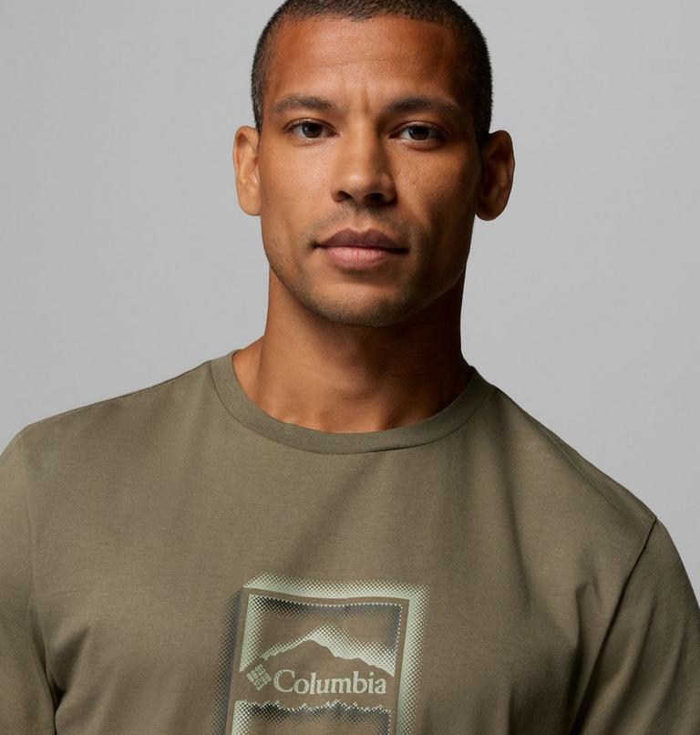 Men's Organic Cotton Graphic T-Shirt, Color: Stone Green, Illuminated Brand, image 5