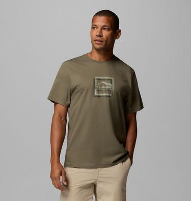 Men's Organic Cotton Graphic T-Shirt, Color: Stone Green, Illuminated Brand, image 11