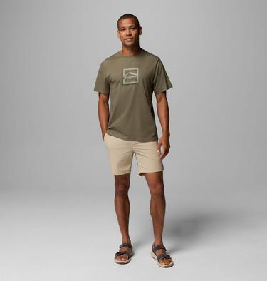Men's Organic Cotton Graphic T-Shirt, Color: Stone Green, Illuminated Brand, image 12