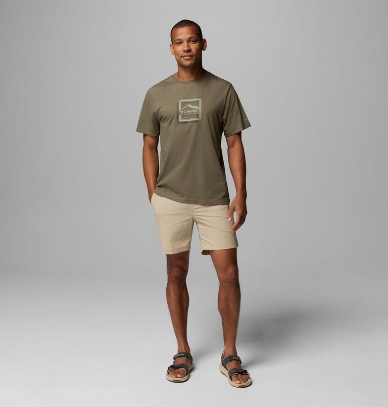 Men's Organic Cotton Graphic T-Shirt, Color: Stone Green, Illuminated Brand, image 2
